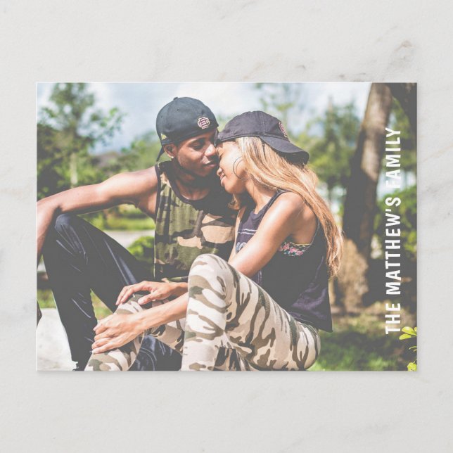 Custom photo personalized postcard (Front)