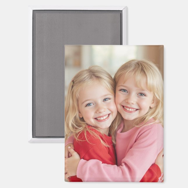 Custom Photo Personalized Rectangle Magnet (Front/Back)