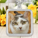 Custom Photo Personalized Silver Plated Necklace<br><div class="desc">Upload a photo, and easily create your personalized necklace. You can TRANSFER this DESIGN on other Zazzle products and adjust it to fit most of the Zazzle items. Standard Studio designs are made in high-resolution for a professional print. Thank you for choosing our designs and stopping by Standard Studio Designs....</div>