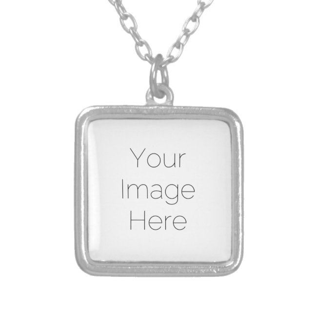 custom photo personalized simple  silver plated  necklace (Front)