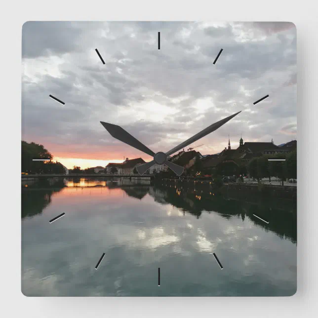 Custom Photo Personalized Square Wall Clock | Zazzle