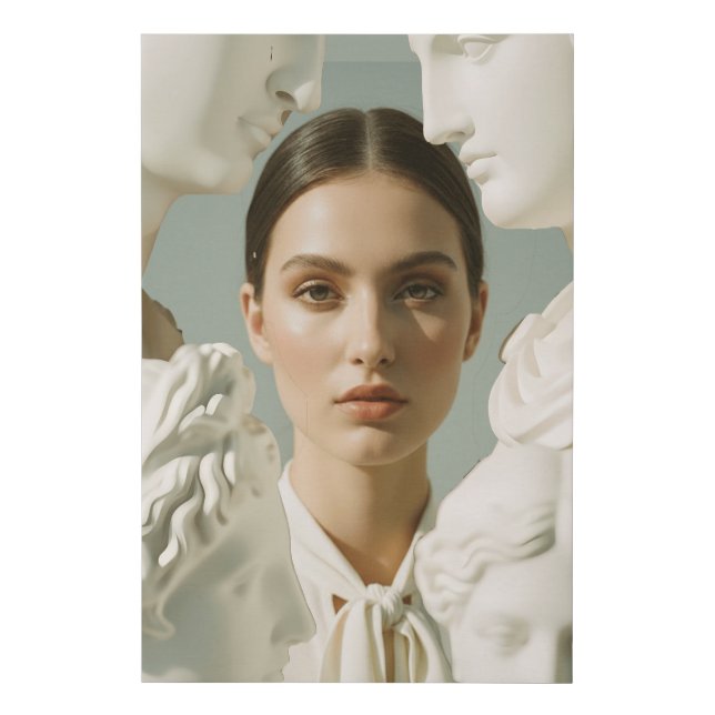 Custom Photo - Personalized Statue  Faux Canvas Print (Front)