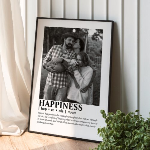 Custom Photo Personalized Text Family Portrait Poster