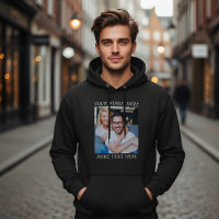 Custom Photo & Personalized Text Graphic Hoodie