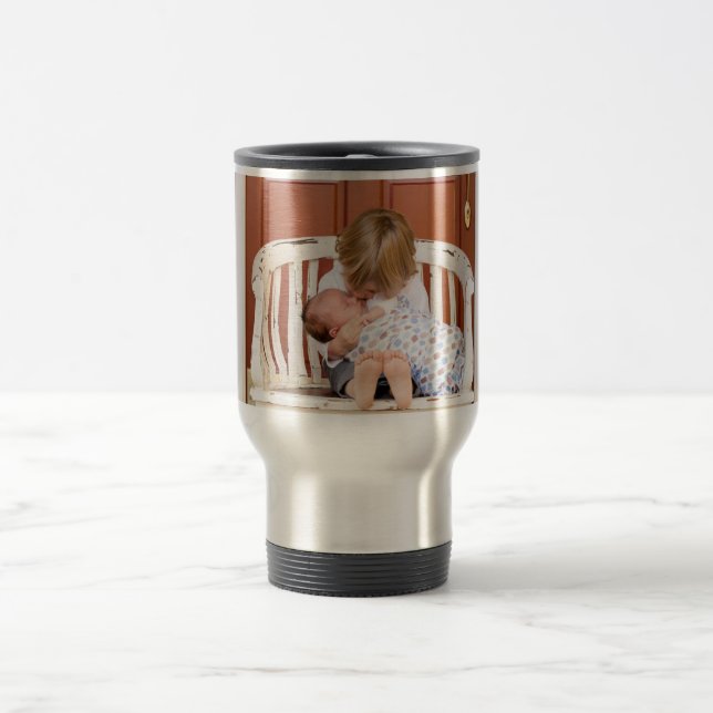 Custom Photo Personalized  Travel Mug (Center)