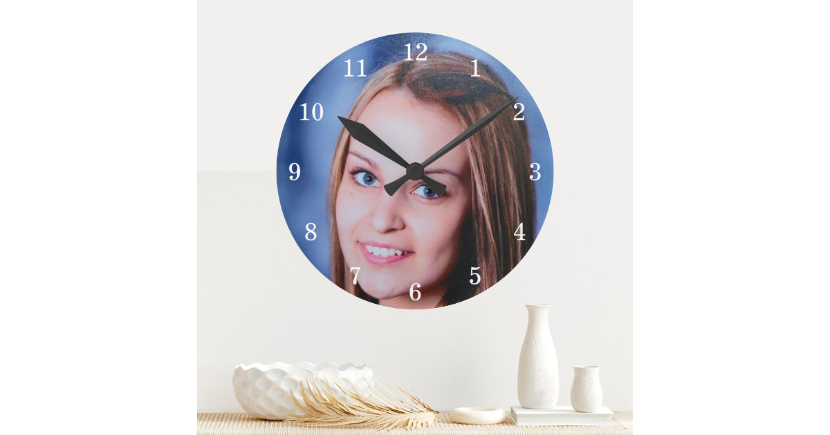 Custom Photo Personalized Wall Clock Zazzle