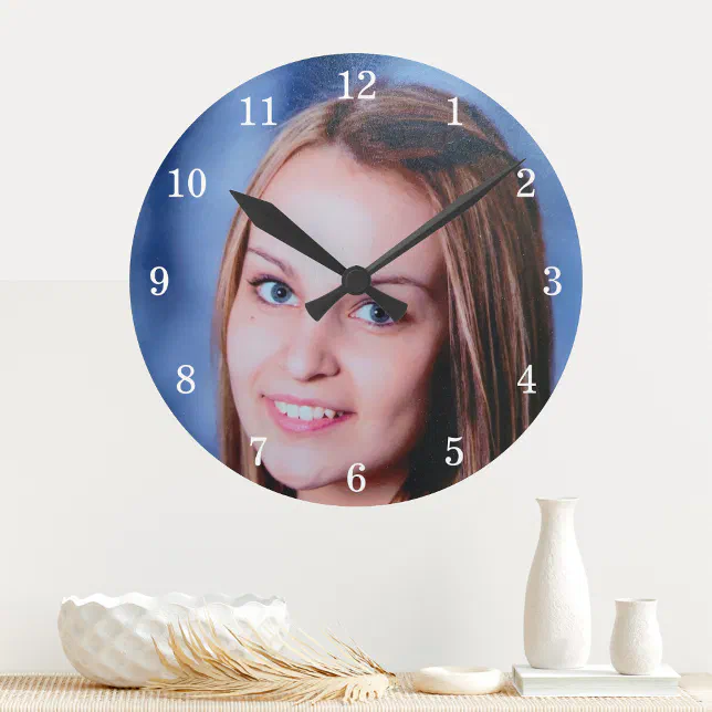 Custom Photo Personalized Wall Clock Zazzle