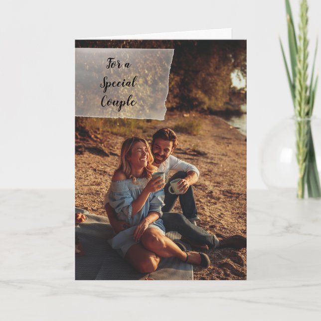 Custom Photo Personalized Wedding Congratulations Card (Front)