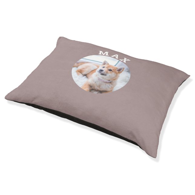 Custom Photo Pet Bed - Personalized Dog Bed (Angled)