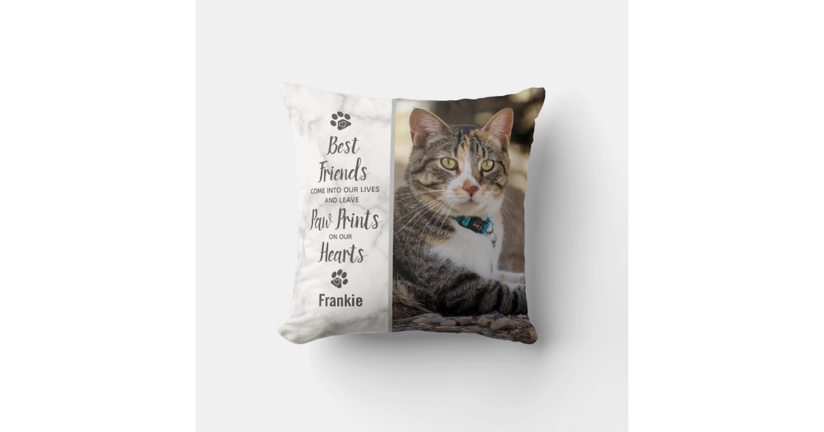 Custom Photo Pet Cat Memorial Throw Pillow Zazzle
