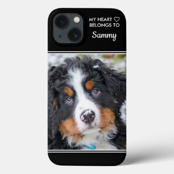 Custom Photo Pet Dog Cat - Cute Quote Photo Iphone 13 Case by BlackDogArtJudy at Zazzle