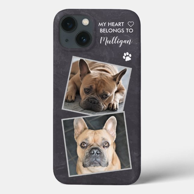 Custom Photo Pet Dog Collage Stylish Quote Photo Case-Mate iPhone Case (Back)