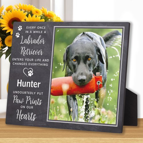 Custom Photo Pet Dog Labrador Memorial Plaque