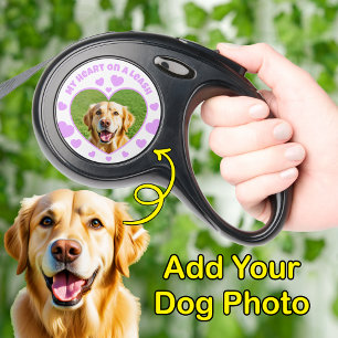 Custom Photo Pet Dog lover Walker  Retractable Pet Leash