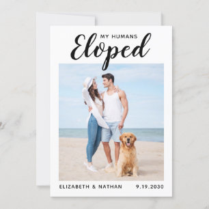 Custom Photo Pet Dog Wedding Elopement Announcemen Save The Date