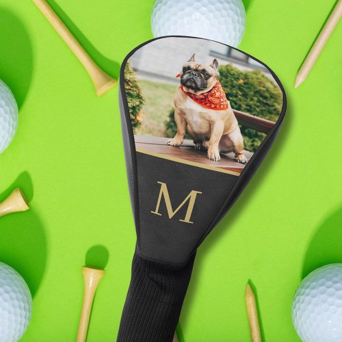 Custom Photo Pet Family Dog Monogram Leather Look Golf Head Cover