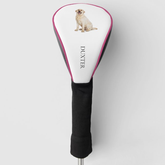 Custom Photo Pet Family Dog Personalized Monogram  Golf Head Cover (Front)