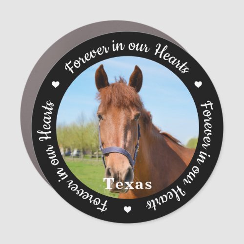 Custom Photo Pet Horse Memorial  Car Magnet