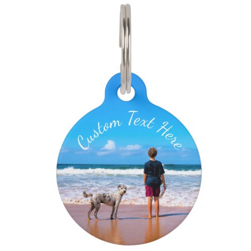 Custom Photo Pet ID Tag with Your Photos and Text