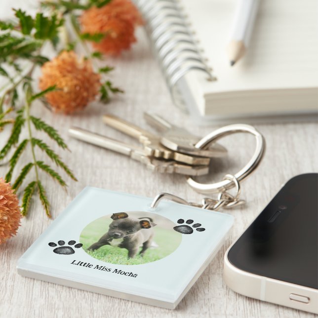 CUSTOM Photo Pet Keychain (Front Right)