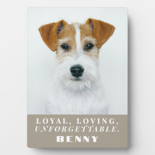 Custom Photo Pet Loss Dog Memorial Keepsake Modern Plaque