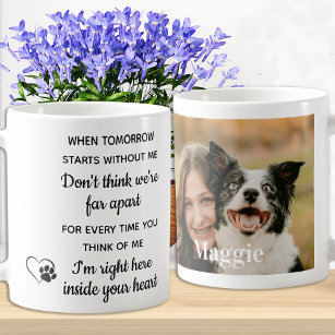 Custom Photo Pet Loss Keepsake Dog Memorial Coffee Mug