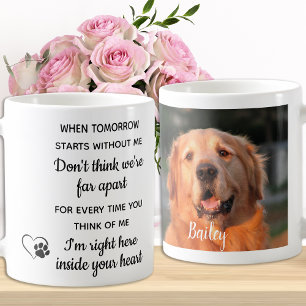Custom Photo Pet Loss Keepsake Pet Dog Memorial Coffee Mug
