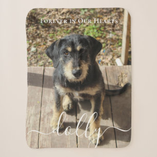 Custom Photo Pet Loss Remembrance Keepsake Sherpa Blanket