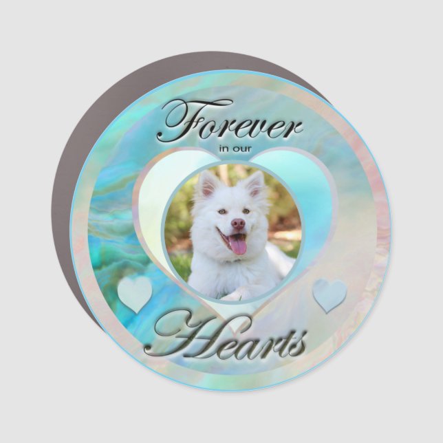 Custom Photo Pet Memorial Car Magnet (Front)