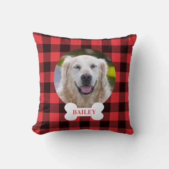 Custom Photo Pet Throw Pillow (Front)