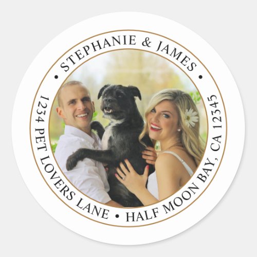 Custom Photo Pet Wedding Return Address Label