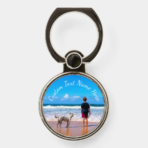 Custom Photo Phone Ring Stand Your Photos and Text
