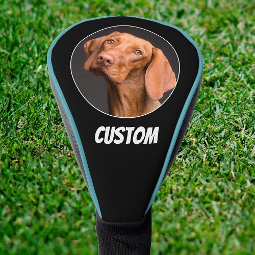 Custom Photo  Picture and Name  Text Fun Golfer Golf Head Cover