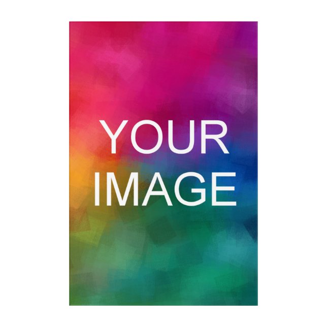 Custom Photo Picture Image Logo Vertical Large Acrylic Print (Front)