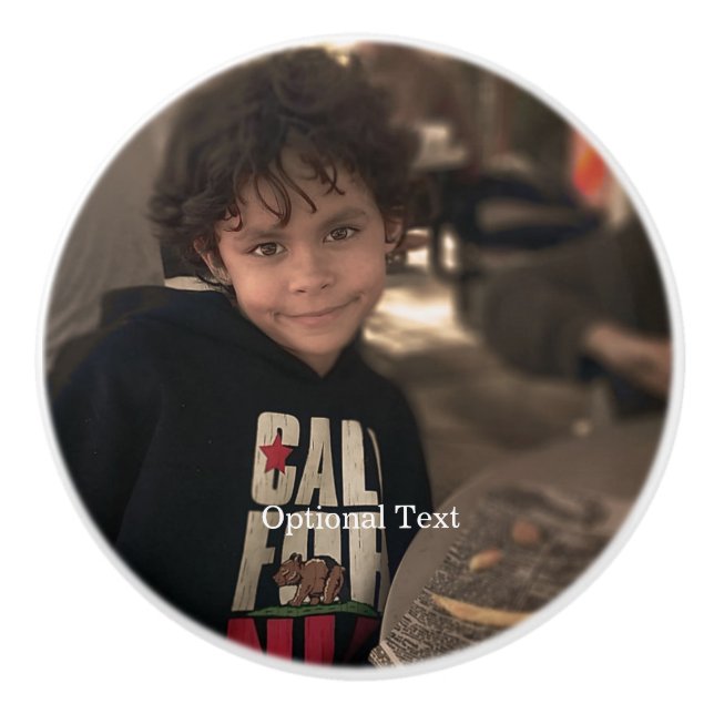 Custom Photo Picture Personalized Dresser Cabinet Ceramic Knob (Front)