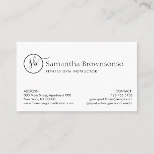 Custom photo pilates fitness personal trainer business card