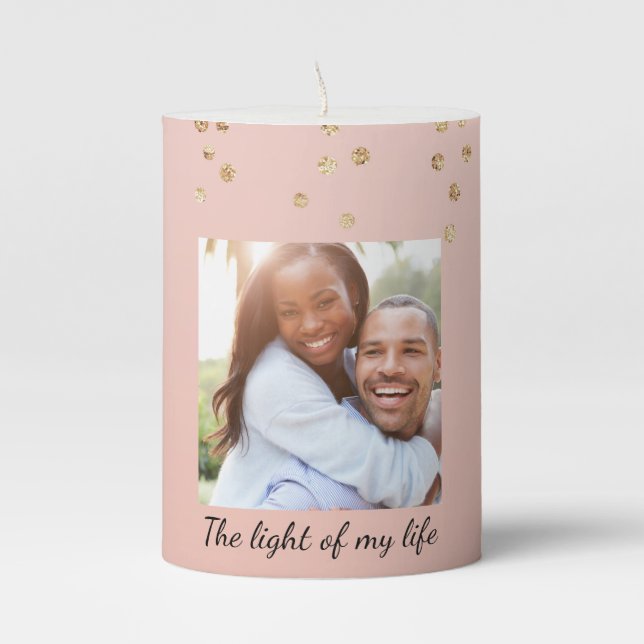 Custom Photo Pillar Candle (Front)