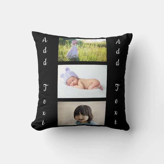 Custom Photo Pillow. Throw Pillow (Front)