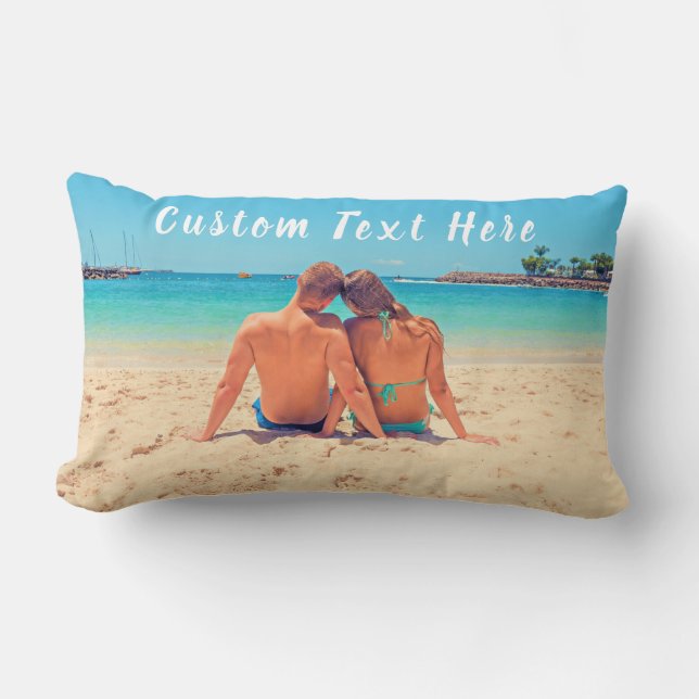 Custom Photo Pillow with Your Photos and Text (Front)