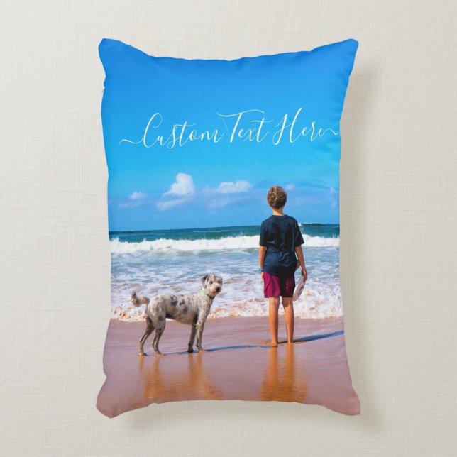 Custom Photo Pillow with Your Photos and Text (Front(Vertical))