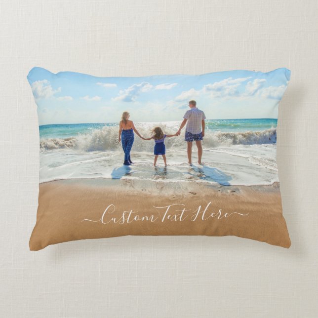 Custom Photo Pillow with Your Photos and Text (Front)