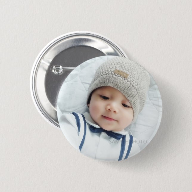 Custom Photo Pinback Button (Front & Back)