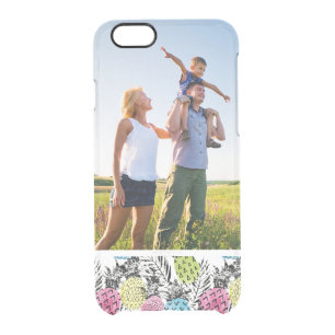 Custom Photo Pineapple Grunge Palms Clear iPhone 6/6S Case