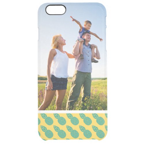 Custom Photo Pineapple Pattern Clear iPhone 6 Plus Case