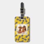 Custom Photo Pineapples On Gold Luggage Tag