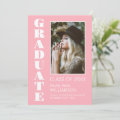 Custom Photo Pink Graduation Announcement | Zazzle
