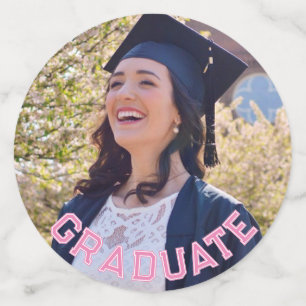 Custom Photo Pink Graduation Party Table Confetti