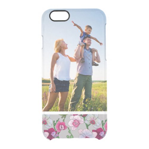 Custom Photo Pink Orchids In Bloom Clear iPhone 66S Case