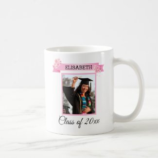 Custom Photo Pink Ribbon Coffee Mug