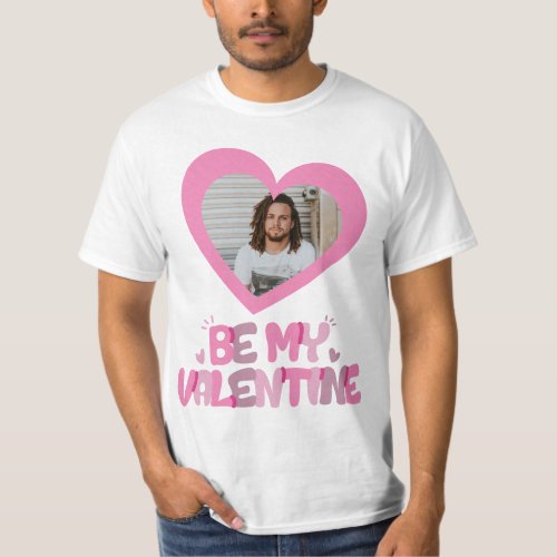 CUSTOM PHOTO PINK VALENTINES DAY Gender Neutral T_Shirt